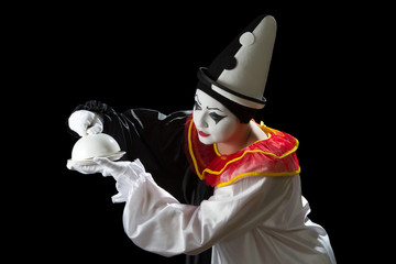Curious Pierrot - obrazy, fototapety, plakaty