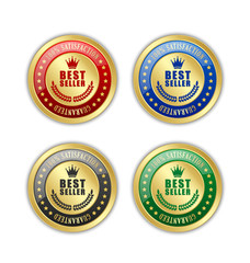 Best seller badges placed on white background