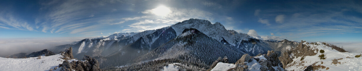 Giewont panorama Sarnia Skała