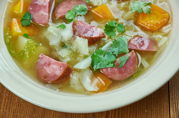 Crock Pot Andouille Sausage Cabbage Soup