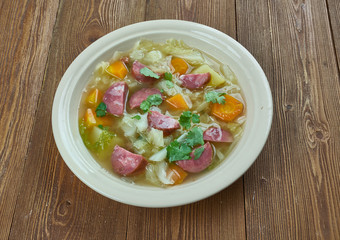 Crock Pot Andouille Sausage Cabbage Soup