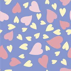 Hearts seamless pattern. Vector