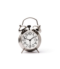 an alarm clock on a white background