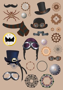 Steampunk style elements