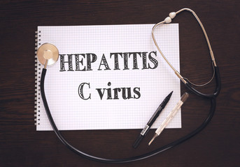 HEPATITIS C Report with Composition of Medicaments Medical Doctor concept