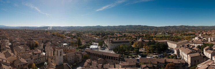 Fototapeta na wymiar Panoramic view of Gubbio, Umbria, Italy