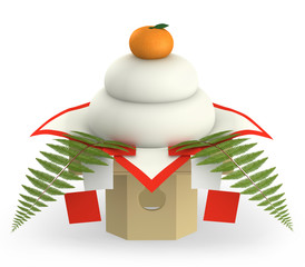 鏡餅, 3Dイラスト