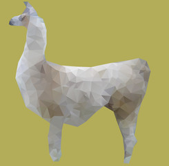 Lama of light color, polygonal pattern © MichiruKayo