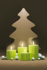 four candles for christmas time