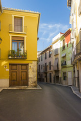 Colourful  Houses in a Narrow Street, Spain