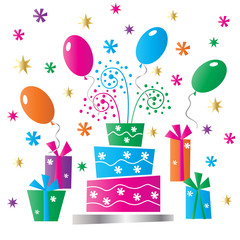 happy birthday greeting invitation or header