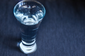 glass with fresh water