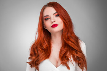 Fototapeta premium Gorgeous redhead girl