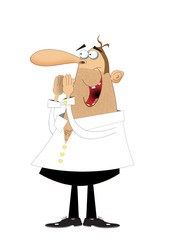 happy character applauding