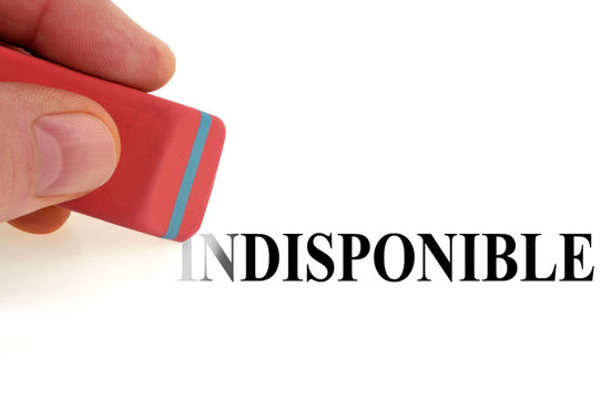 Effacer le d&eacute;but du mot indisponible pour faire disponible 
