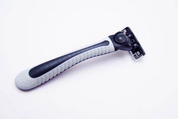 Shaving Razor Over White Background