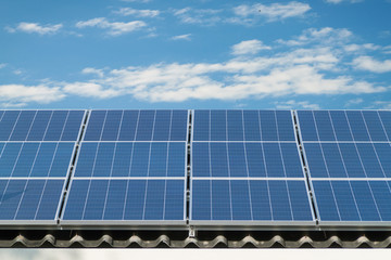 Solar panels on house, installation