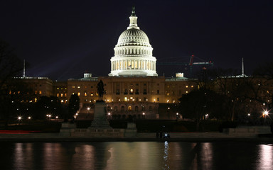 Fototapeta na wymiar US Capitol at Night