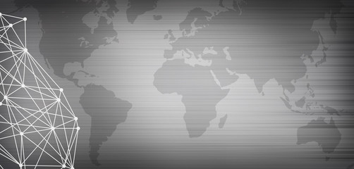 Wireless technology concept- World Map