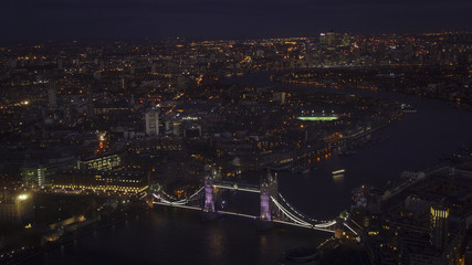 Fototapeta na wymiar Aerial view of the Tower Bridge, LONDON, ENGLAND