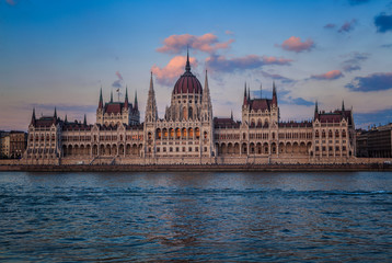 Fototapeta na wymiar Budapest Parliament, one of the most beautiful buildings in Europe
