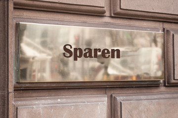 Schild 205 - Sparen