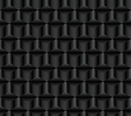 dark seamless pattern of cubes