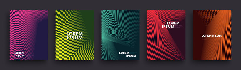 Simple Modern Covers Template Design. Set of Minimal Geometric Halftone Gradients for Presentation, Magazines, Flyers, Annual Reports, Posters and Business Cards. Vector EPS 10