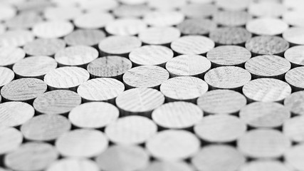 Wooden round beams, round logs, building material for the construction of a wooden house, log cabin.