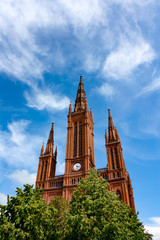 Obraz premium The neo-gothic Marktkirche in Wiesbaden