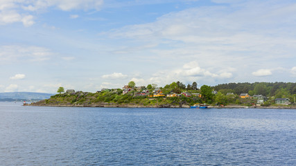 Fototapeta na wymiar lindoya island view in the city of oslo