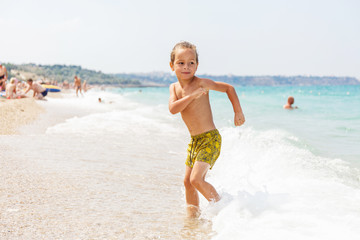 Beautiful boy and the sea