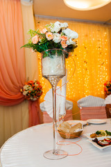 Wedding bouquet of different flowers