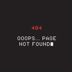 Pixel 404 error page. Page not found