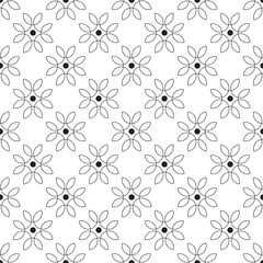 Seamless modern flower pattern