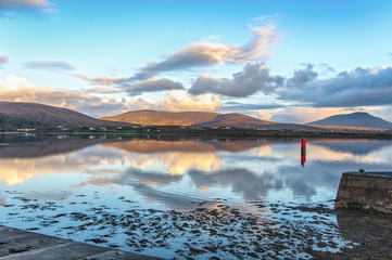 beautiful rural irish country nature landscape from the north west of ireland. scenic achill island...