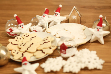 christmas cookies and decorations
