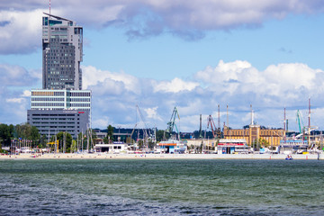  View for city panorama at Gdynia.