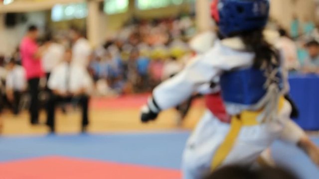 Taekwondo blur background.
