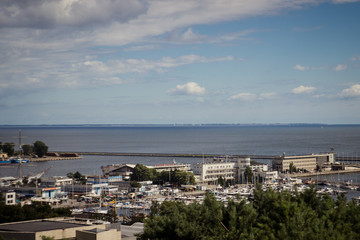 Fototapeta na wymiar View for city panorama at Gdynia.