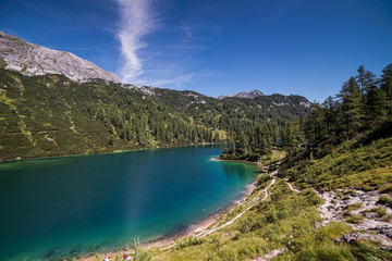 Naklejka na ściany i meble Austria Tauplitz Mountain lake