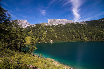 Naklejka na ściany i meble Austria Tauplitz Mountain lake