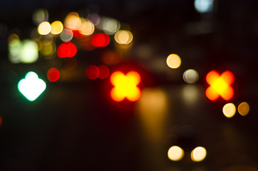 City night light blur bokeh