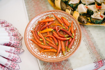 Red Hot chili On a white background