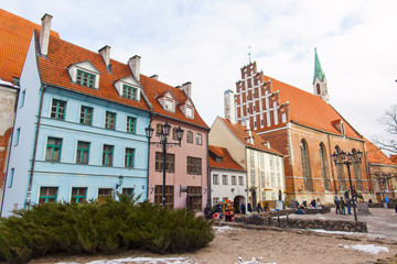 Naklejka na ściany i meble fair in the old town of Riga