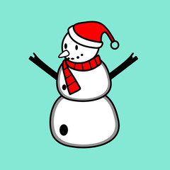 vector of Christmas snowman icon