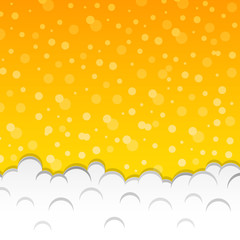 Beer background with foam - frothy drink. Vector.
