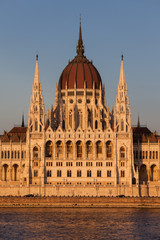Fototapeta premium Hungarian Parliament at Sunset in Budapest