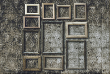 photo frames on wall