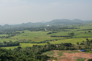 Beautiful scenery in the countryside Ratchaburi Province Thailand